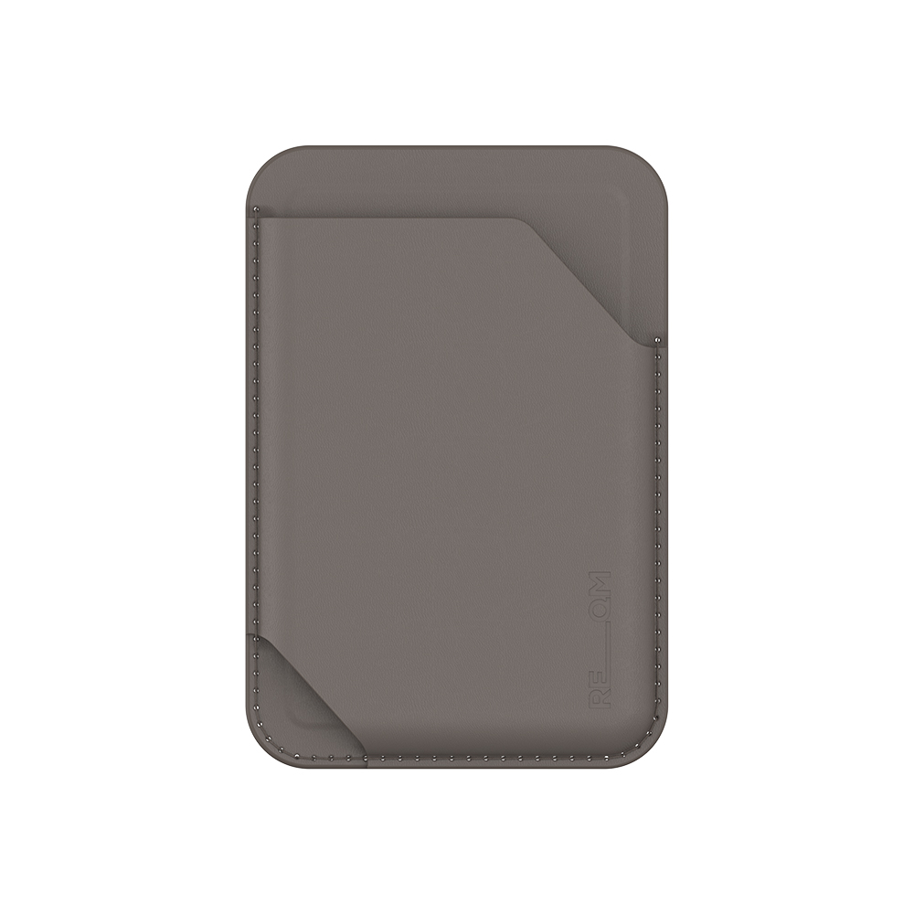 맥큐 코너홀 비건레더 맥세이프 카드지갑 - 애쉬그레이